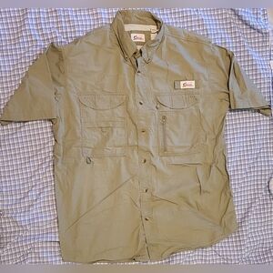 World Wide Sportsman Men's Fishing Shrt Slv Button Down Shirt Sz L EUC